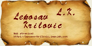 Leposav Krilović vizit kartica
